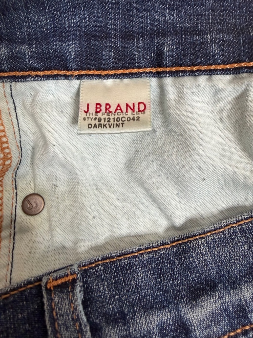 J Brand Blue Distressed Straight-Leg Jeans - Picture 10 of 11